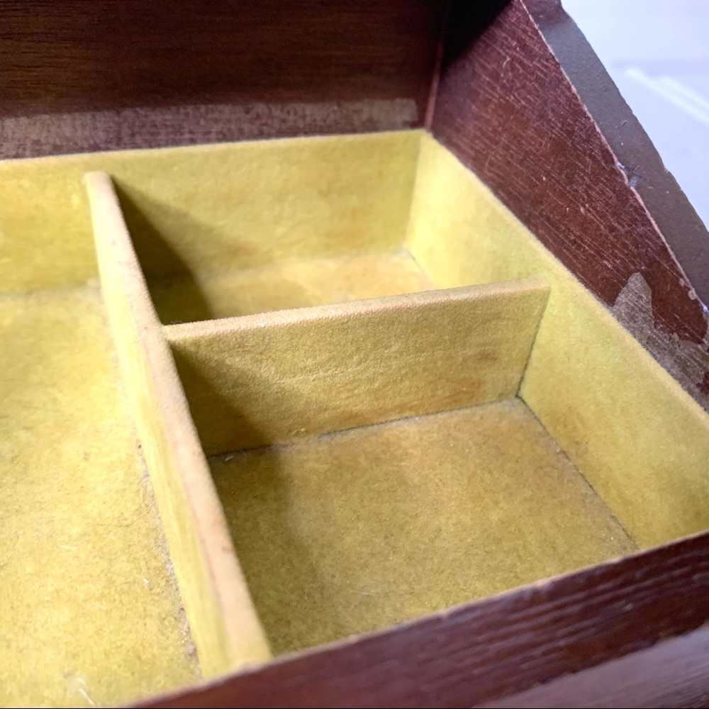 Antique Vintage Wood Jewelry Box, Made in Japan - Picture 10 of 14